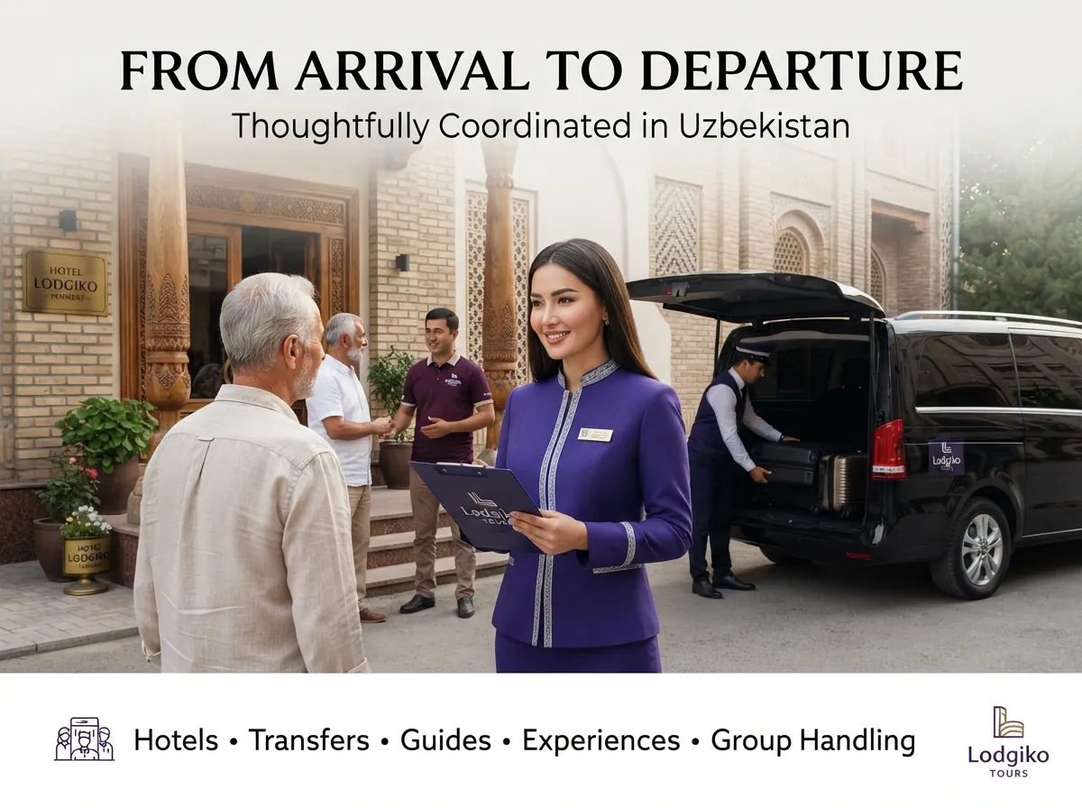 Uzbekistan ground handling hotels transport guides