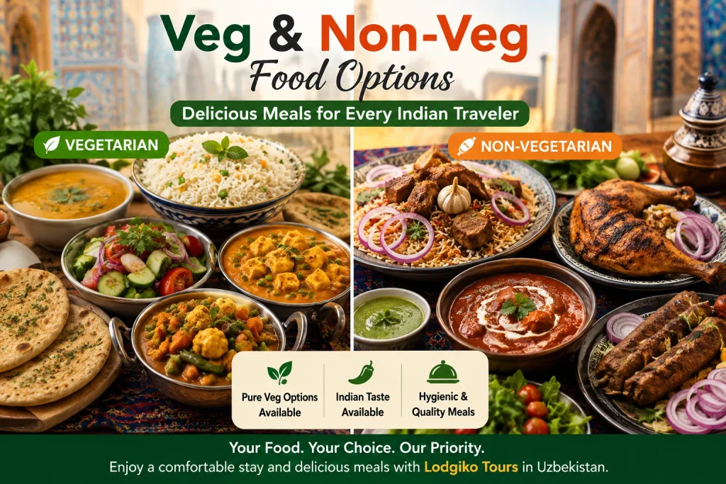 Offering Veg Non Veg Food, in Uzbekistan, for Indians